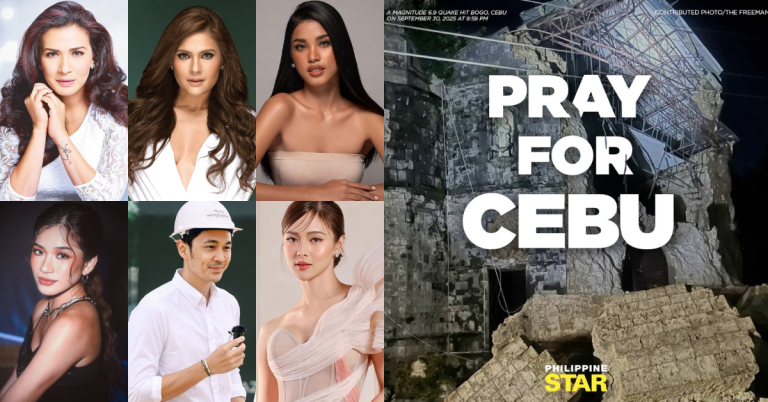 Celebrities extend prayers, call for solidarity after 6.9 magnitude earthquake in Cebu