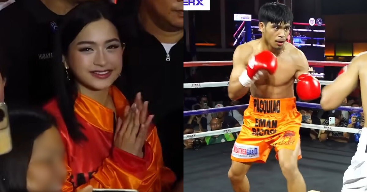 Eman Pacquiao on Jillian Ward's presence during his boxing match: 'Lalo  akong na-inspire at tumapang' - Latest Chika